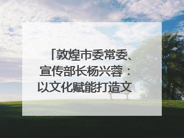 敦煌市委常委、宣传部长杨兴蓉：以文化赋能打造文旅增效新引擎｜第七届全国县域旅游研究成果发布系列活动