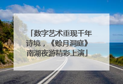 数字艺术重现千年诗境，《赊月洞庭》南湖夜游精彩上演
