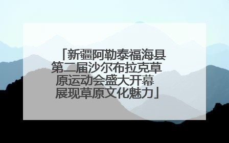 新疆阿勒泰福海县第二届沙尔布拉克草原运动会盛大开幕 展现草原文化魅力
