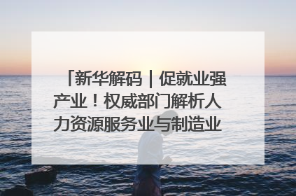新华解码｜促就业强产业！权威部门解析人力资源服务业与制造业融合发展试点