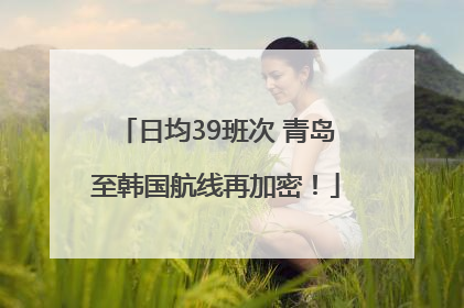 日均39班次 青岛至韩国航线再加密！