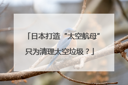 日本打造“太空航母”只为清理太空垃圾？