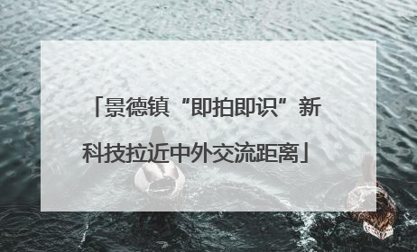 景德镇“即拍即识”新科技拉近中外交流距离