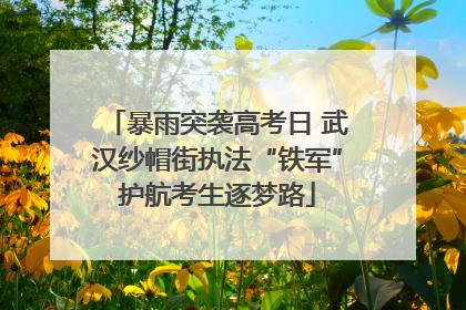 暴雨突袭高考日 武汉纱帽街执法“铁军”护航考生逐梦路