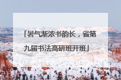 暑气渐浓书韵长，省第九届书法高研班开班