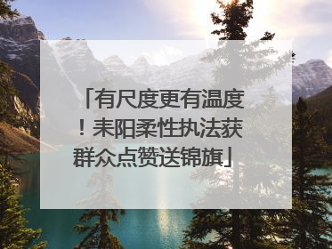 有尺度更有温度！耒阳柔性执法获群众点赞送锦旗