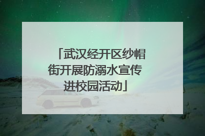 武汉经开区纱帽街开展防溺水宣传进校园活动
