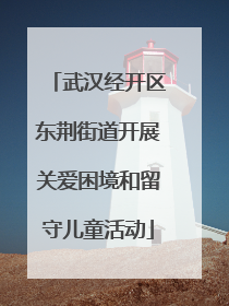 武汉经开区东荆街道开展关爱困境和留守儿童活动