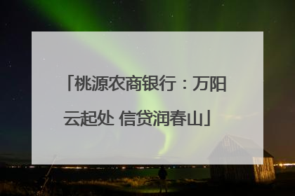 桃源农商银行：万阳云起处 信贷润春山