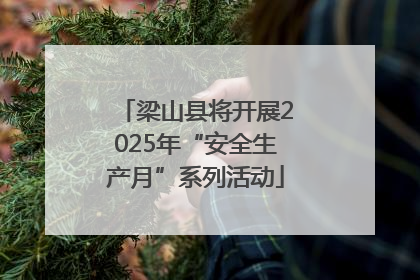 梁山县将开展2025年“安全生产月”系列活动