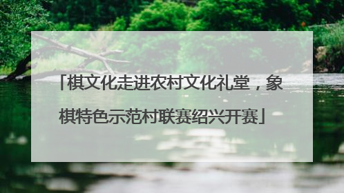 棋文化走进农村文化礼堂，象棋特色示范村联赛绍兴开赛