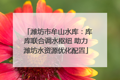 潍坊市牟山水库：库库联合调水枢纽 助力潍坊水资源优化配置