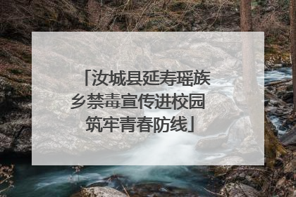 汝城县延寿瑶族乡禁毒宣传进校园 筑牢青春防线