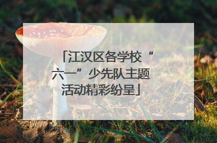 江汉区各学校“六一”少先队主题活动精彩纷呈