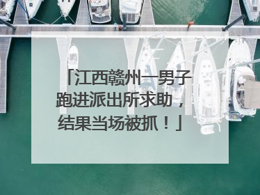 江西赣州一男子跑进派出所求助，结果当场被抓！