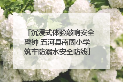 沉浸式体验敲响安全警钟 五河县南周小学筑牢防溺水安全防线