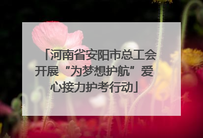 河南省安阳市总工会开展“为梦想护航”爱心接力护考行动