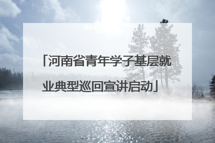 河南省青年学子基层就业典型巡回宣讲启动