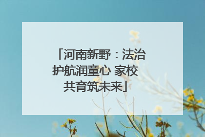 河南新野：法治护航润童心 家校共育筑未来