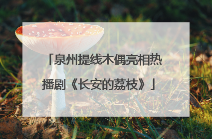 泉州提线木偶亮相热播剧《长安的荔枝》