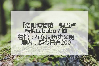 洛阳博物馆一铜当卢酷似Labubu？博物馆：在东周历史文明展内，距今已有2000多年历史