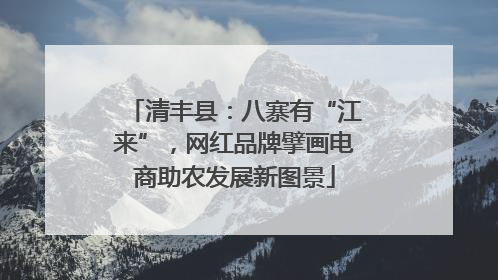 清丰县：八寨有“江来”，网红品牌擘画电商助农发展新图景
