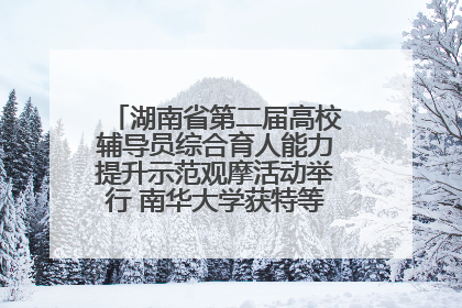 湖南省第二届高校辅导员综合育人能力提升示范观摩活动举行 南华大学获特等奖和一等奖