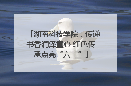 湖南科技学院：传递书香润泽童心 红色传承点亮“六一”