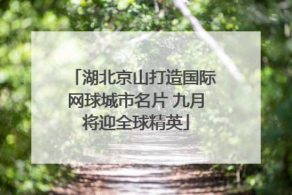 湖北京山打造国际网球城市名片 九月将迎全球精英