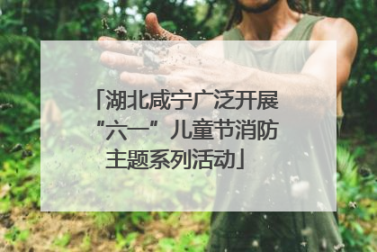 湖北咸宁广泛开展“六一”儿童节消防主题系列活动