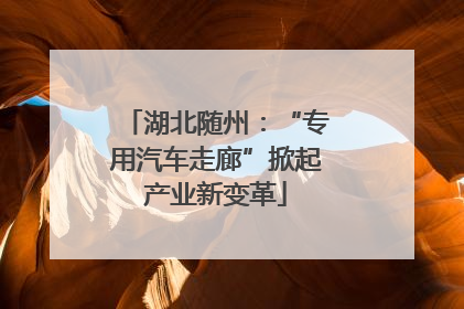湖北随州：“专用汽车走廊”掀起产业新变革