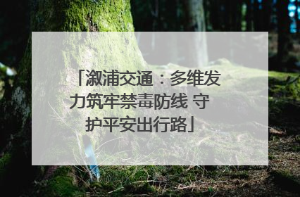 溆浦交通：多维发力筑牢禁毒防线 守护平安出行路