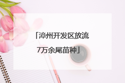 漳州开发区放流7万余尾苗种