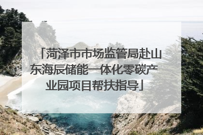 菏泽市市场监管局赴山东海辰储能一体化零碳产业园项目帮扶指导