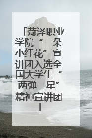 菏泽职业学院“一朵小红花”宣讲团入选全国大学生“两弹一星”精神宣讲团