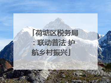 荷塘区税务局：联动普法 护航乡村振兴