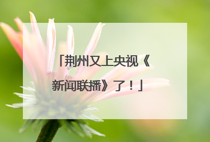 荆州又上央视《新闻联播》了！
