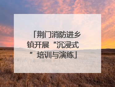 荆门消防进乡镇开展“沉浸式”培训与演练