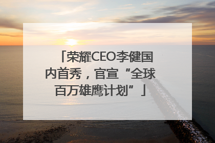 荣耀CEO李健国内首秀，官宣“全球百万雄鹰计划”