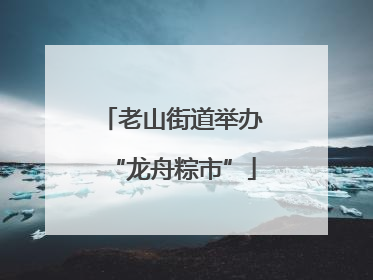 老山街道举办“龙舟粽市”