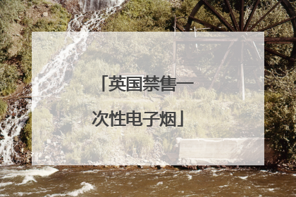 英国禁售一次性电子烟