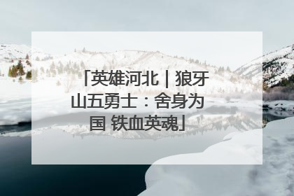 英雄河北｜狼牙山五勇士：舍身为国 铁血英魂