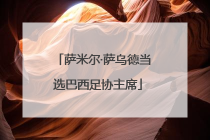萨米尔·萨乌德当选巴西足协主席