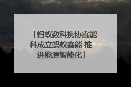 蚂蚁数科携协鑫能科成立蚂蚁鑫能 推进能源智能化