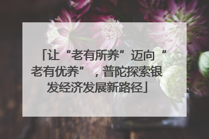 让“老有所养”迈向“老有优养”，普陀探索银发经济发展新路径