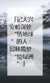 记大兴安岭深处“绣地球”的人：层林揽梦“绘绿洲”