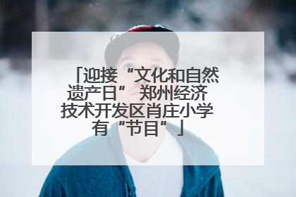 迎接“文化和自然遗产日” 郑州经济技术开发区肖庄小学有“节目”