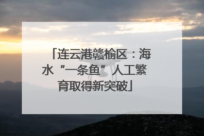 连云港赣榆区：海水“一条鱼”人工繁育取得新突破