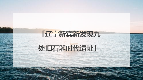辽宁新宾新发现九处旧石器时代遗址