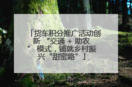 货车积分推广活动创新 “交通 + 助农” 模式，铺就乡村振兴“甜蜜路”